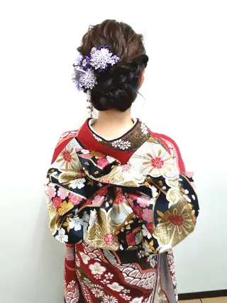 ロング ヘアアレンジ Hair&Make  Delight*のヘアスタイル