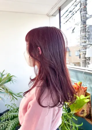 セミロング カラー 艶カラー🫧 猿渡 響のヘアスタイル