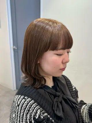 セミロング カラー ayaka♡ 柔らかカラーのヘアスタイル