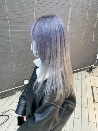 ロング カラー ヘアアレンジ ハッシュカット/ 韓国ヘア☽⋰mahoのヘアスタイル