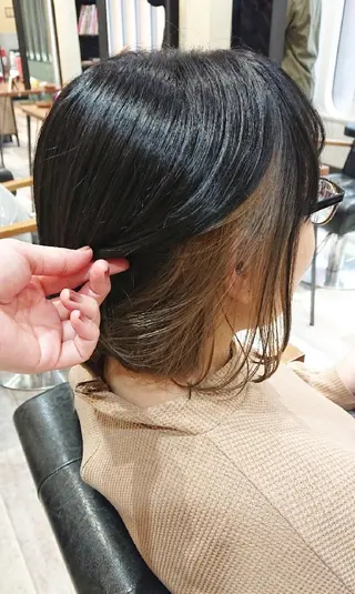 ミディアム カラー ACROあべの店所属・艶カラー/インナー /グラデ/大西小百合のヘアスタイル