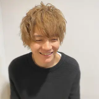 ショート カラー メンズ メンズパーマ 西條真治のヘアスタイル