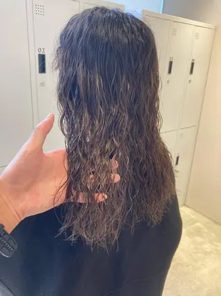 ロング パーマ 🟢ボブパーマ/ハー ドパーマ/大西🟢のヘアスタイル