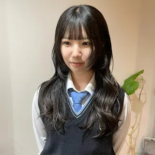 ロング カラー ヘアアレンジ ミズタ マイのヘアスタイル