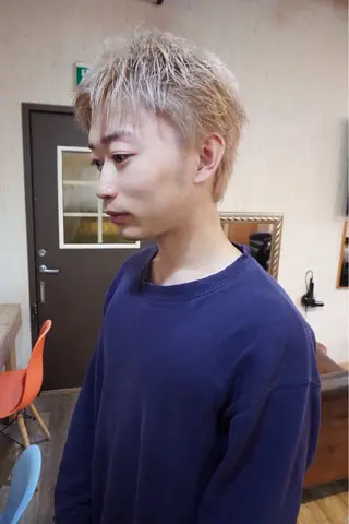 ショート カラー メンズ LOM/メンズサロン 狸小路7丁目のヘアスタイル