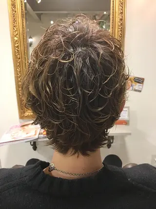 ショート パーマ メンズ 🩷🍭中津・梅田 エリア🍬💜のヘアスタイル