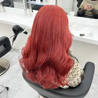 ロング カラー ヘアアレンジ 可愛い暖色ヘア🥀 えびけんのヘアスタイル