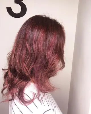 ミディアム カラー パーマ ヘアアレンジ 🫧代表/新宿駅近/ 限定価格🫧田辺貴裕のヘアスタイル