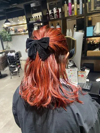 ヘアアレンジ ミルクティーベージュ ブリーチ🖤サヤカのヘアスタイル