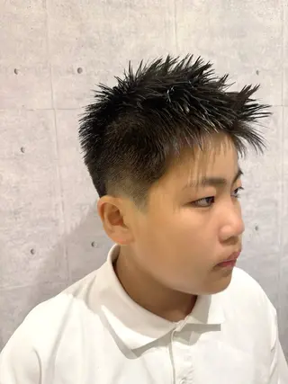 ショート メンズ キッズ カットメンズ限定KA ITOカラー練習中のヘアスタイル