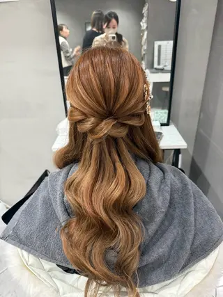ロング ヘアアレンジ ヘアセットサロン 北新地　mainoのヘアスタイル