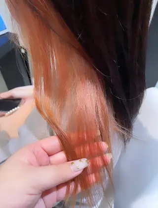 セミロング カラー 💞暖色カラー 💞risaのヘアスタイル