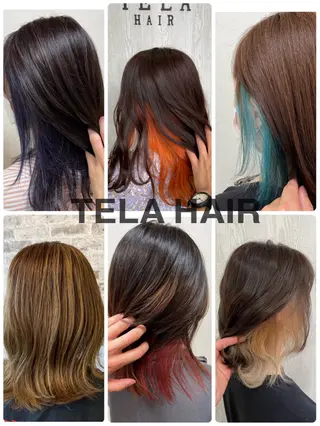 ミディアム カラー ヘアアレンジ TELA HAIR 守谷のヘアスタイル