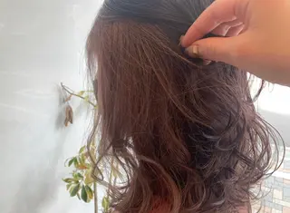 ミディアム カラー あべ ゆうかのヘアスタイル