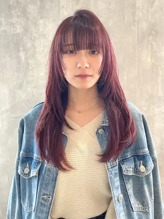 ロング カラー 辻 陽花のヘアスタイル