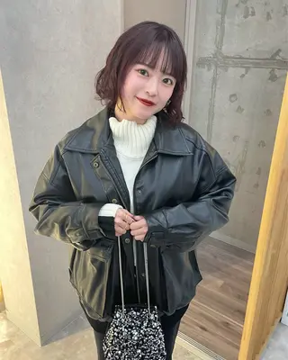 ミディアム カラー ブリーチ/ベージュ 💕/momoaのヘアスタイル