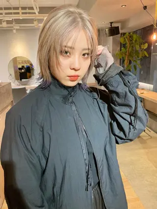 ショート カラー ボブ/パーマ 古家 佑真のヘアスタイル