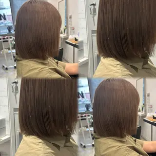 ミディアム カラー 髪質改善ストレート /暖色カラー🎀🪞のヘアスタイル