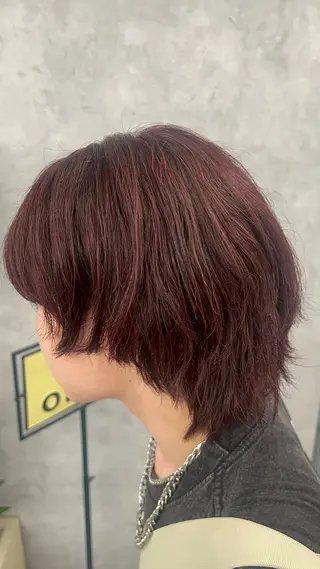 カラー メンズ 💋ホワイトメッシュ /パーマ/メンズ💋のヘアスタイル