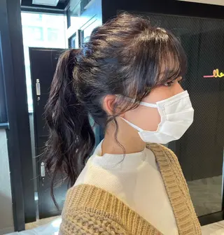 ロング カラー パーマ、ストパー モデル募集、ちはるのヘアスタイル