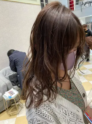 ミディアム カラー Kou所属・💜髪質改善美髪💜 星野清光のヘアスタイル