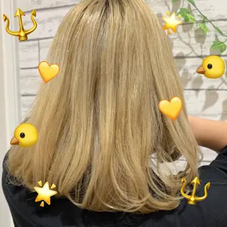 セミロング カラー 【髪質改善特化】 艶髪/透明感カラーのヘアスタイル