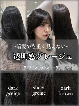 ロング カラー ✨韓国風レイヤー/ 透明感カラー🩶りくのヘアスタイル