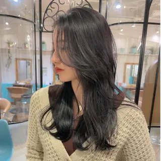 ロング カラー レイヤー/韓国ヘア 縮毛矯正🫧鈴木颯のヘアスタイル