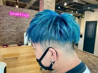 ショート メンズ SALOWIN心斎橋Suite店所属・ブリーチ毛にもできる 縮毛矯正|鷹司郎のヘアスタイル