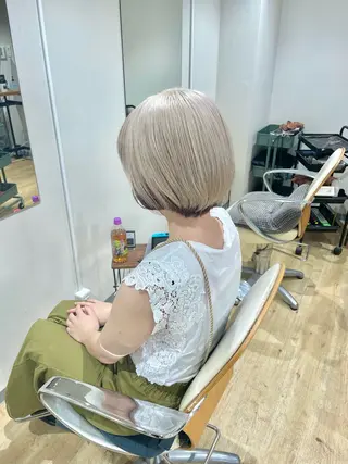 ショート カラー パーマ ヘアアレンジ メンズ eir心斎橋店所属・心斎橋/ハイトーン/ RENのヘアスタイル