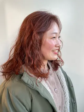 ミディアム カラー パーマ Toiro 横浜所属・🎀レイヤー/パーマ カラー/ai🎀のヘアスタイル