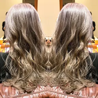 ロング カラー シールエクステ⭐️ オオミタクヤのヘアスタイル