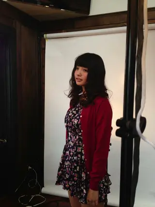 ミディアム セミロング カラー パーマ 福島 純子のヘアスタイル