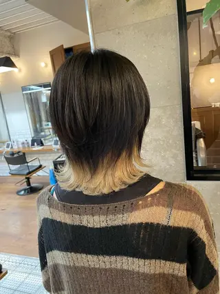 ミディアム カラー MOOD,所属・レイヤーカット/銀座 TAROのヘアスタイル