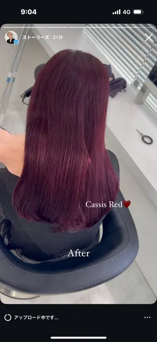 ロング カラー 透けるやわらか艶髪♡ ナチュラルストレートのヘアスタイル