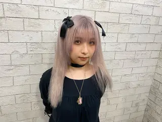 ロング カラー ホワイト/店長/カラ ー講師/錦糸町/岩崎のヘアスタイル