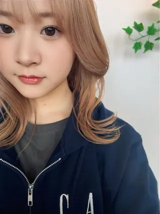 ミディアム カラー LIFE 本店所属・ハイトーン×韓国 レイヤー/ 小林達哉のヘアスタイル