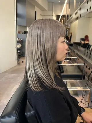 セミロング カラー 堀江 /木下椋麻のヘアスタイル