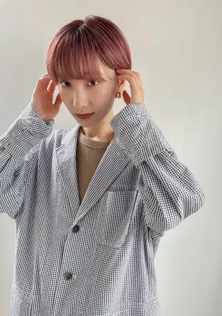 ショート カラー パーマ CEINE【セーヌ】 三軒茶屋のヘアスタイル