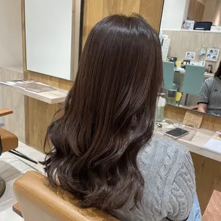 セミロング カラー 海老名で韓国風 HANA🌷のヘアスタイル