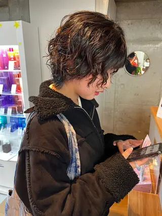 ショート パーマ ROSSO Hair＆SPA  香椎宮前店所属・SHIINA 香椎宮前店のヘアスタイル