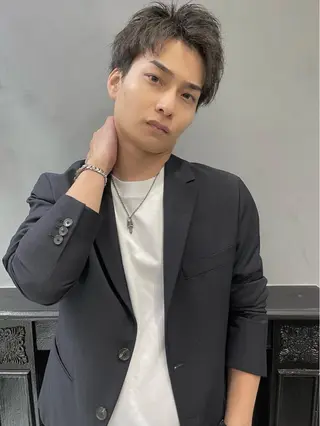 ショート メンズ 艶カラー/フェイス レイヤー/たむのヘアスタイル