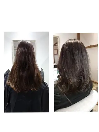 セミロング カラー ponte福岡西店所属・kijima ricoのヘアスタイル