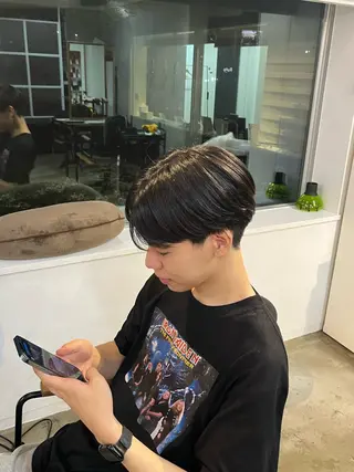 メンズ 本木下朋花/髪質 改善×ダブルカラーのヘアスタイル