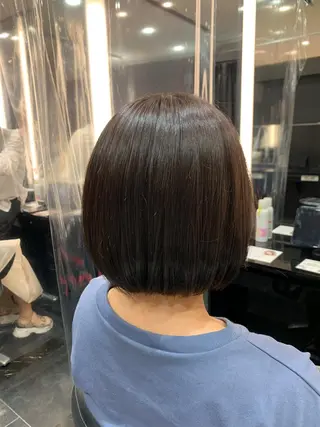 ショート カラー 艶髪/白髪ぼかし ヘッドスパ/大野結菜のヘアスタイル