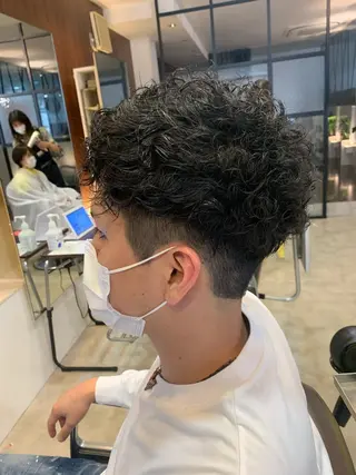 ショート メンズ メンズパーマ/難波/ 心斎橋　室園亮佑のヘアスタイル