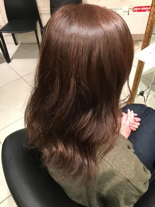 セミロング ロング カラー 永井大樹✨ 透明感カラー✨のヘアスタイル