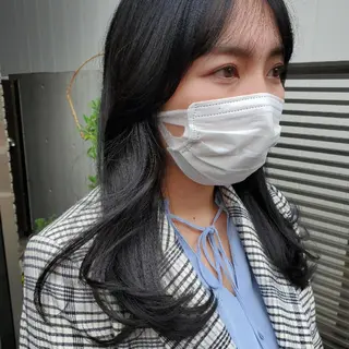 セミロング カラー 韓国レイヤー　 suzuのヘアスタイル