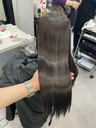 ロング 韓国風cut/ 縮毛矯正/正岡幹康のヘアスタイル