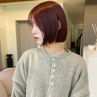 ミディアム レイヤーカット/暖色 カラー/mao🎀のヘアスタイル